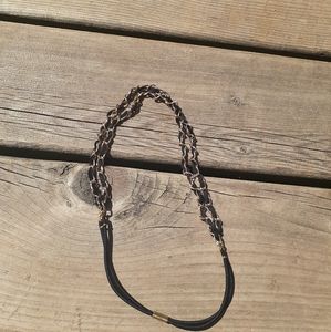 Chain black and gold metal hairband